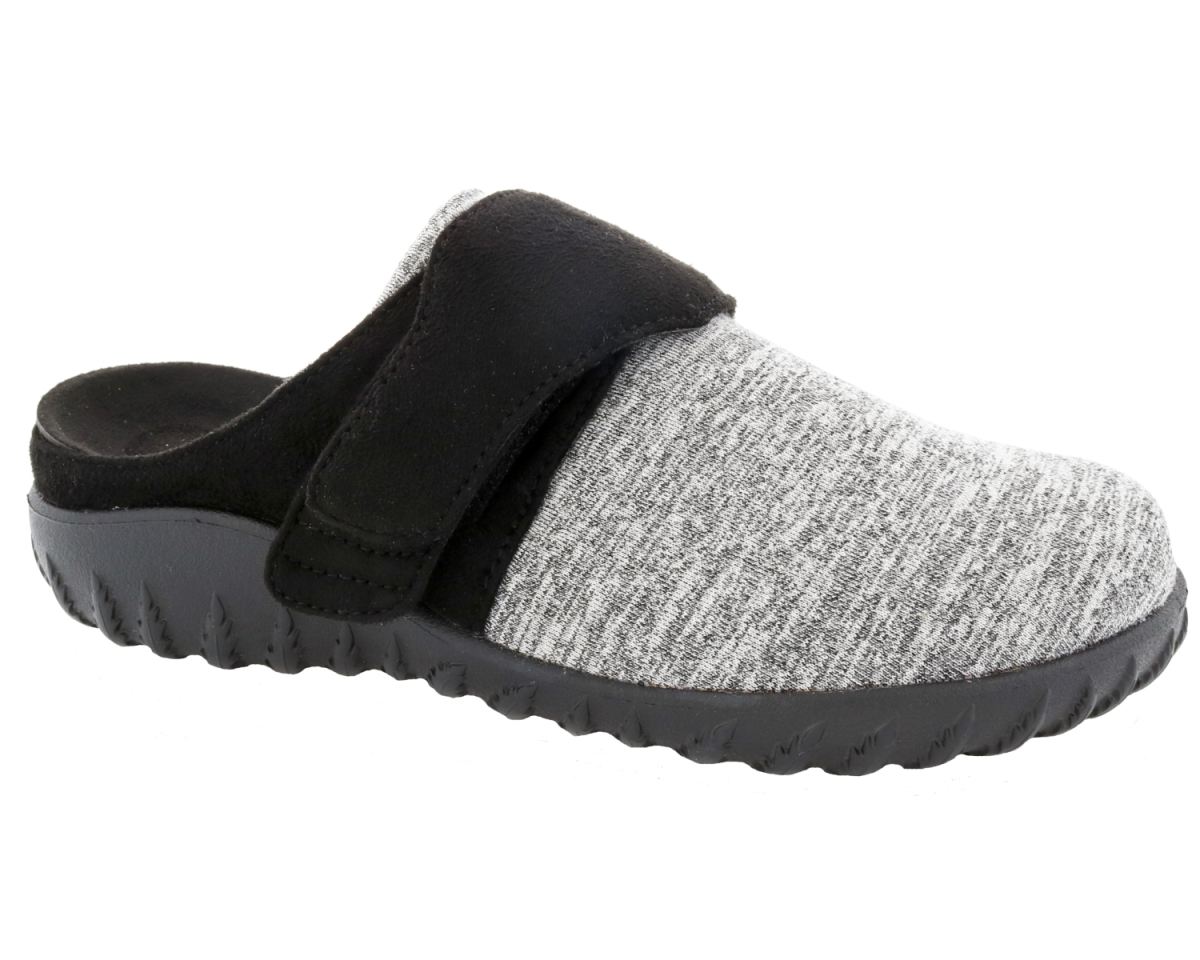 DREW CANADA OUTLET WOMEN'S SUNSHINE-Black Microsuede/Grey Fabric Stretch