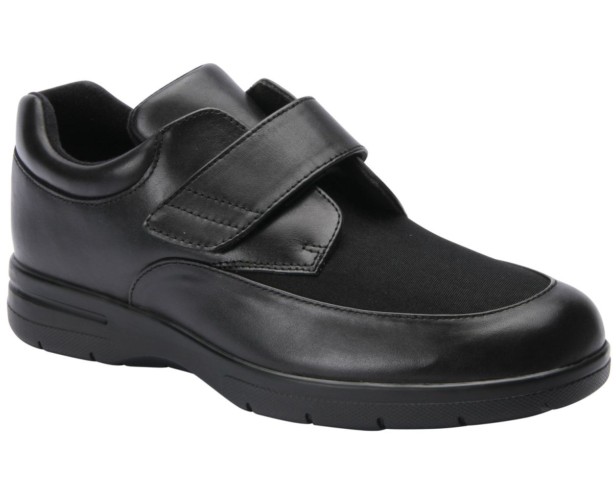 DREW CANADA OUTLET MEN'S JOURNEY II-Black Leather/Black Stretch