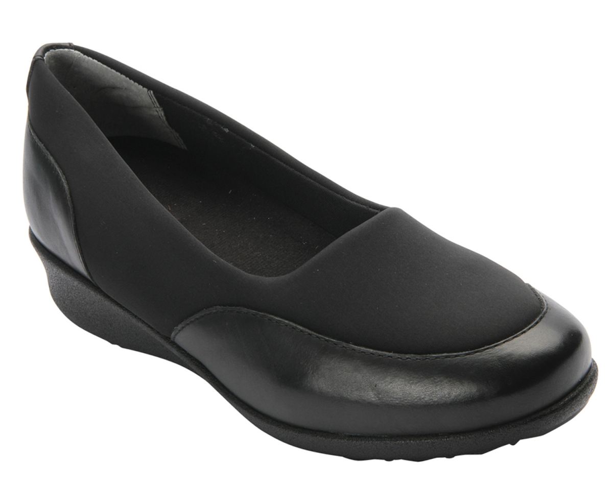 DREW CANADA OUTLET WOMEN'S LONDON II-Black Leather/Stretch