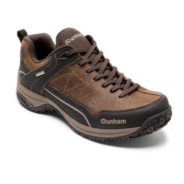 CHEAP DUNHAM MEN'S CLOUD PLUS WATERPROOF LACE-UP TREKKER-BROWN