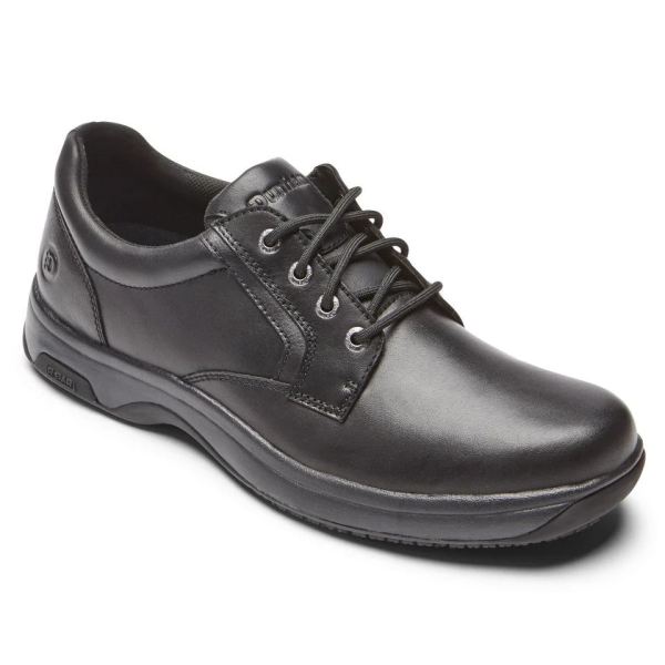 CHEAP DUNHAM MEN'S 8000 SERVICE PLAIN TOE OXFORD-BLACK