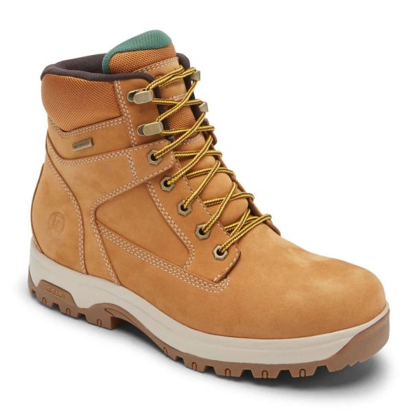 CHEAP DUNHAM MEN'S 8000WORKS WATERPROOF 6-INCH PLAIN TOE BOOT-WHEAT NUBUCK