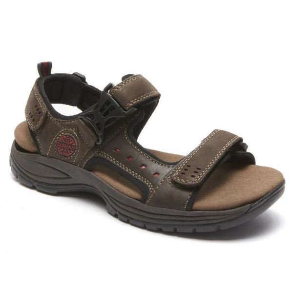 CHEAP DUNHAM MEN'S NOLAN ADJUSTABLE SANDAL-BROWN