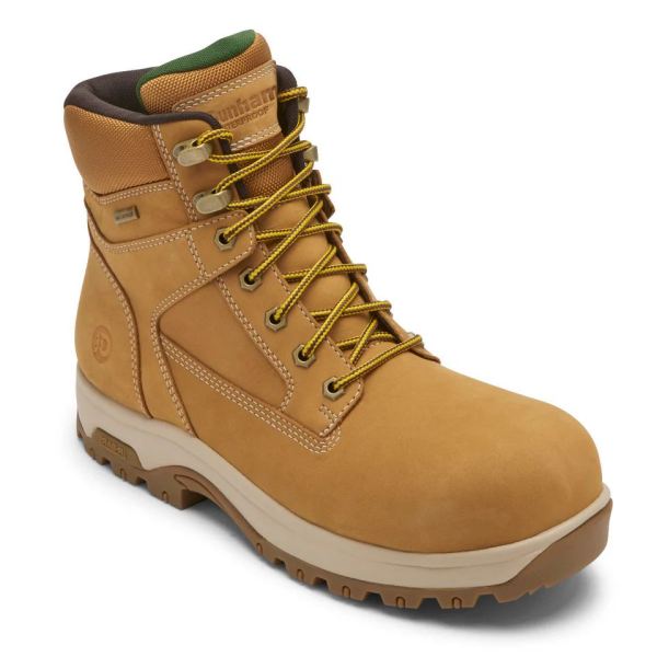 CHEAP DUNHAM MEN'S 8000WORKS WATERPROOF SAFETY PLAIN TOE BOOT-WHEAT NUBUCK