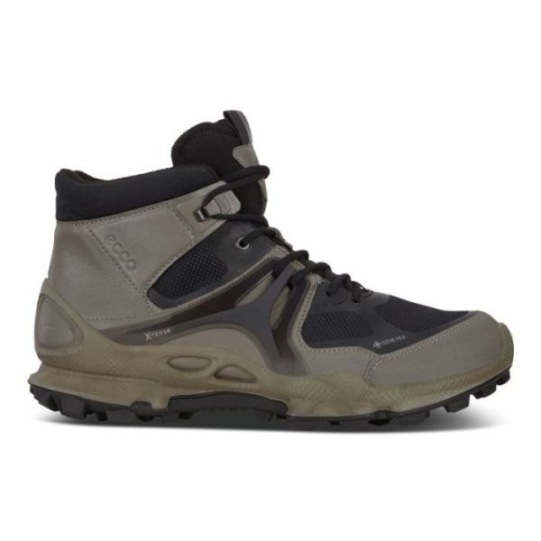 ECCO SHOES CANADA | BIOM C-TRAIL MEN'S MID GTX SHOES-WARM GREY/BLACK