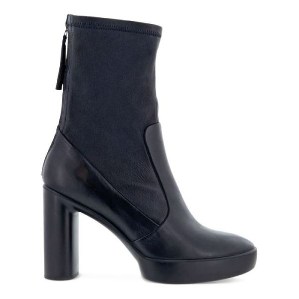 ECCO SHOES CANADA | SHAPE SCULPTED MOTION 75 WOMEN'S STRETCHY MID-CUT ANKLE BOOT-BLACK/BLACK