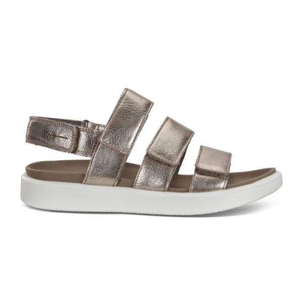 ECCO SHOES CANADA | FLOWT WOMEN'S FLAT SANDAL-WARM GREY METALLIC