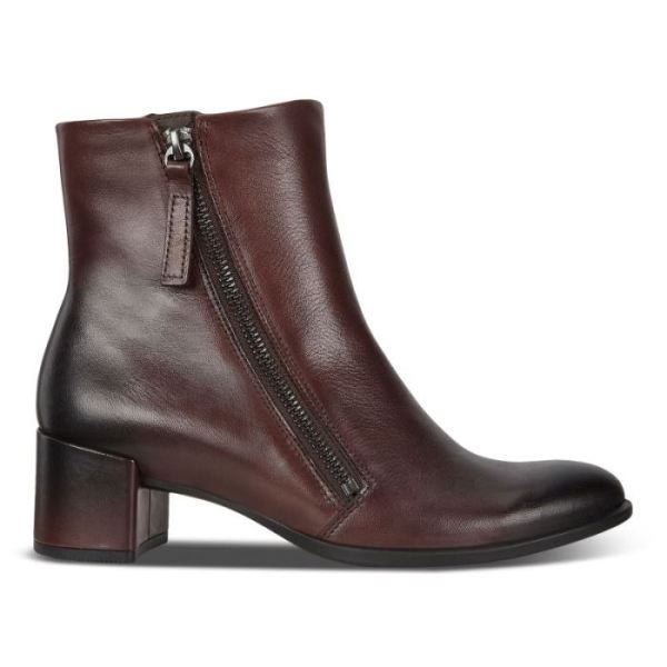 ECCO SHOES CANADA | SHAPE 35 WOMEN'S BLOCK ZIPPERED ANKLE BOOT-CHOCOLATE