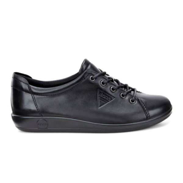 ECCO SHOES CANADA | SOFT 2.0 WOMEN'S TIE-BLACK WITH BLACK SOLE