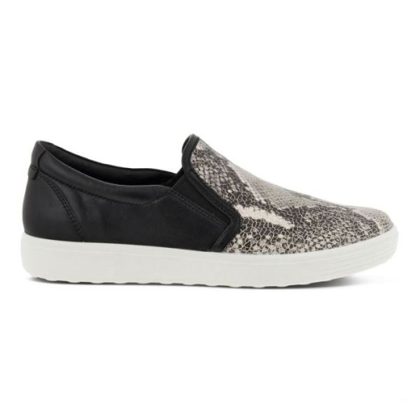 ECCO SHOES CANADA | SOFT 7 WOMEN'S STREET SLIP ON-LIMESTONEBLACK/BLACK