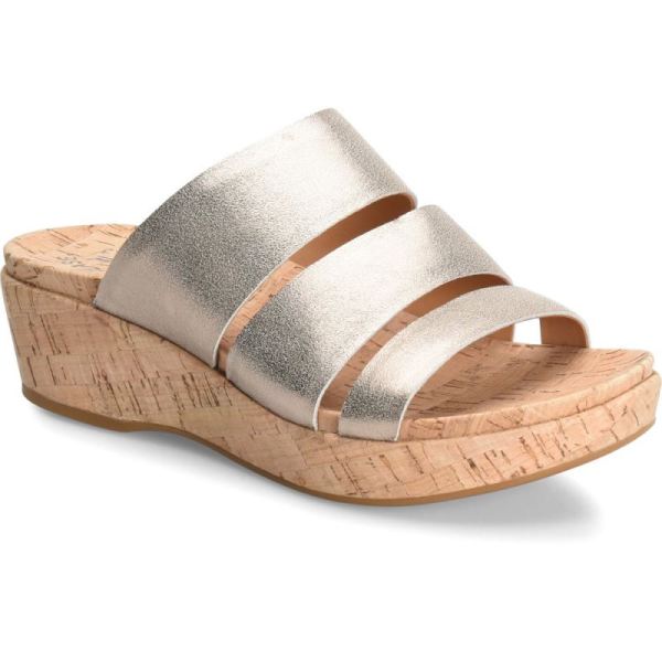 Korkease | Menzie - Soft Gold Metallic Korkease Womens Sandals