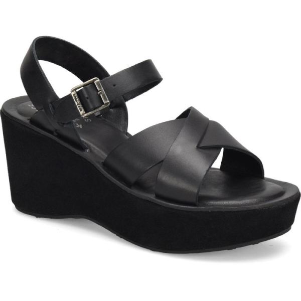 Korkease | Ava Classic - Black Vachetta Leather Korkease Womens Sandals
