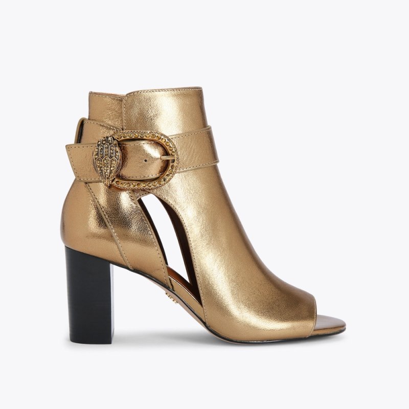 Kurt Geiger Women's Mayfair Peep Toe Boot - Bronze | Canada Outlet