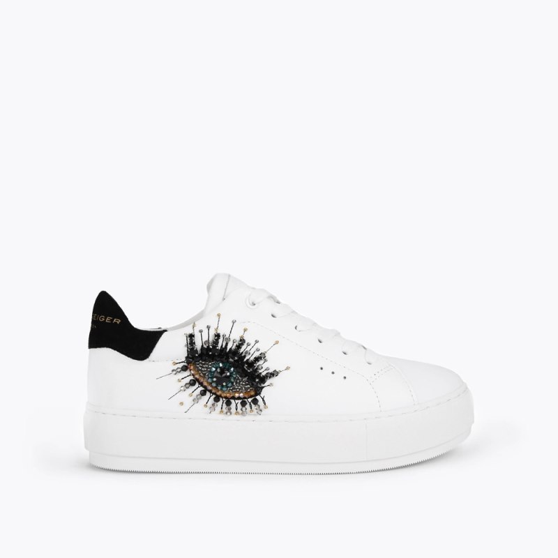 Kurt Geiger Women's Laney Eye Sneaker - White | Canada Outlet