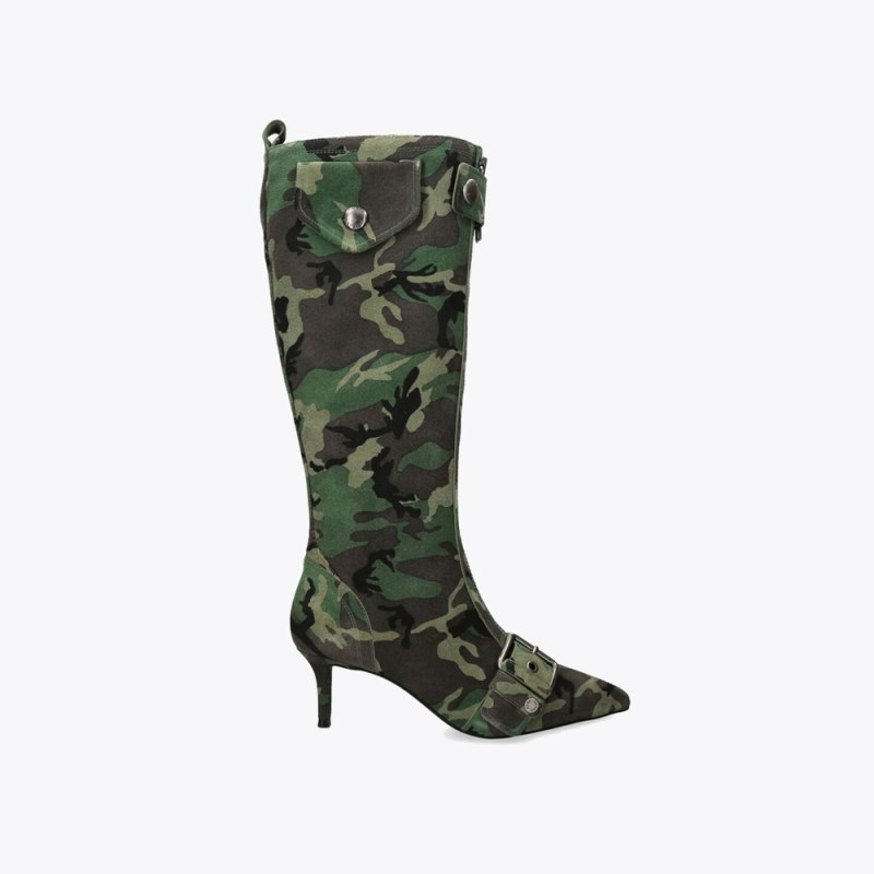 Kurt Geiger Women's Hackney Knee Boot - Green Combination | Canada Outlet
