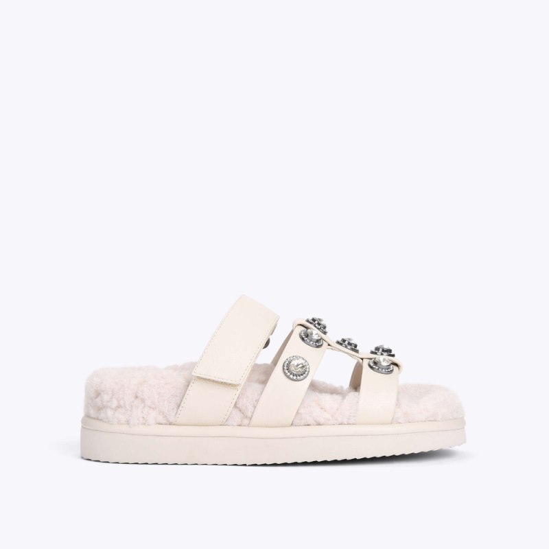 Kurt Geiger Women's Orson Velcro Sandal - Bone | Canada Outlet
