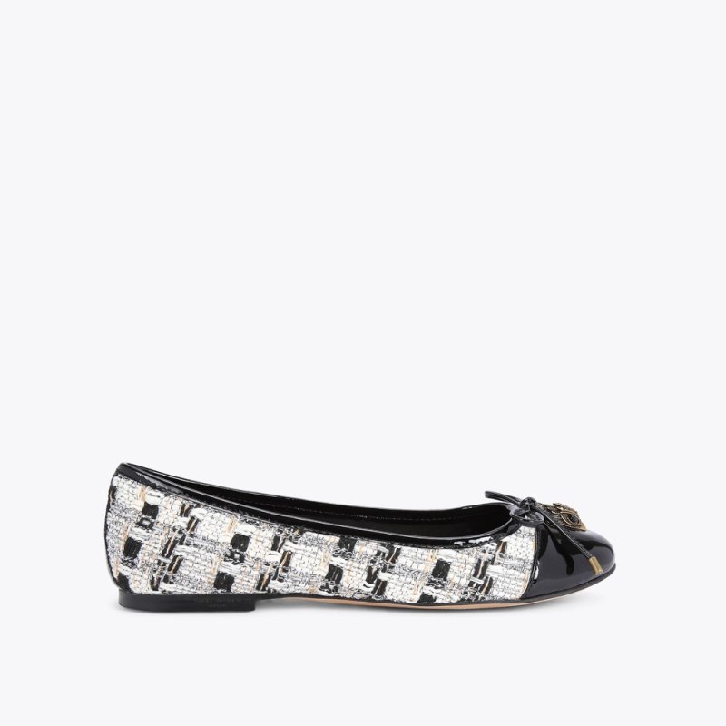 Kurt Geiger Women's Eagle Ballerina - Black White | Canada Outlet