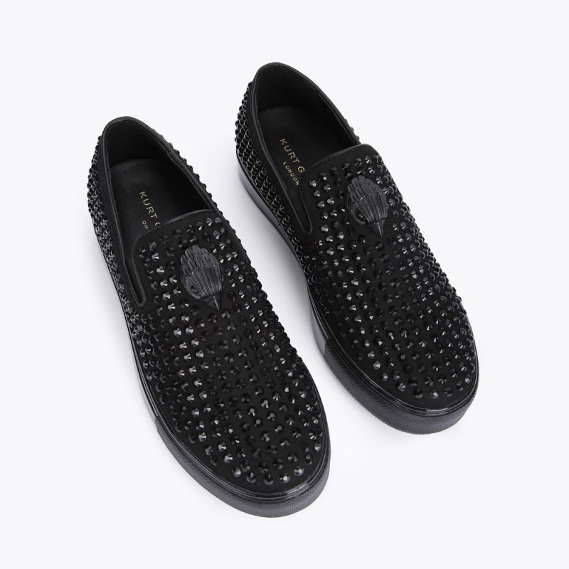 Kurt Geiger Mens Laney Stud Slip-on - Black | Canada Outlet