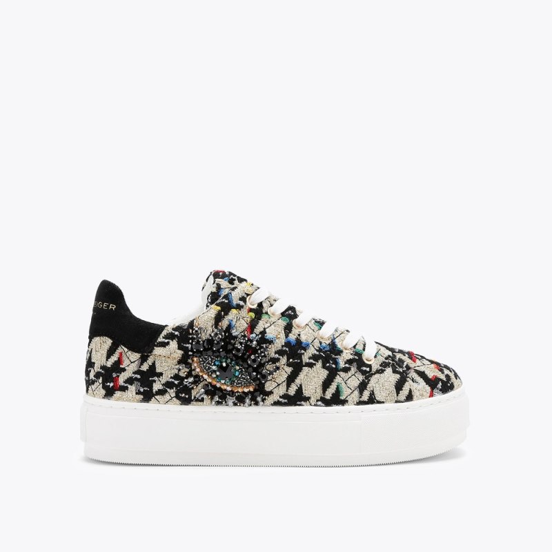 Kurt Geiger Women's Laney Eye Sneaker - Gold Combination | Canada Outlet
