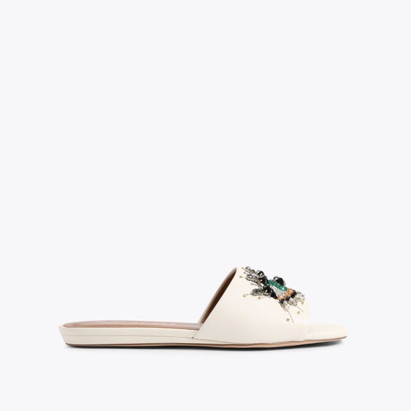 Kurt Geiger Women's Eye Flat Sandal - Bone | Canada Outlet