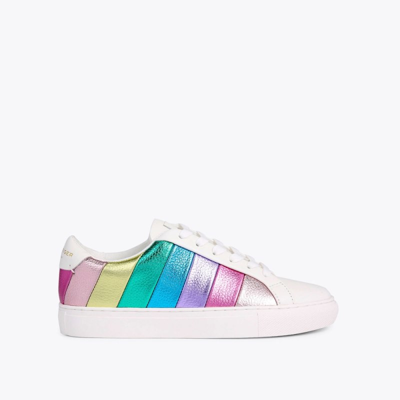 Kurt Geiger Women's Lane Stripe Sneaker - Metal Combination | Canada Outlet
