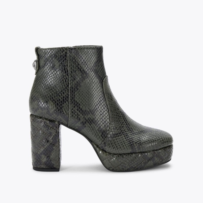 Kurt Geiger Women's Kensington Platform Ankle - Green Other | Canada Outlet