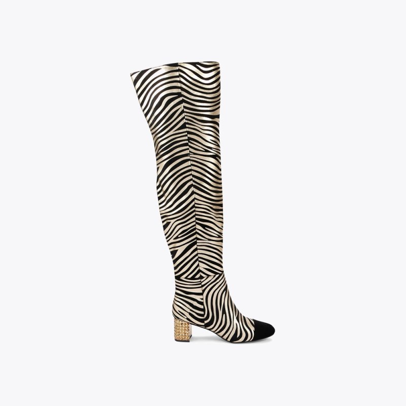 Kurt Geiger Women's Mayfair Knee Boot - Gold Combination | Canada Outlet