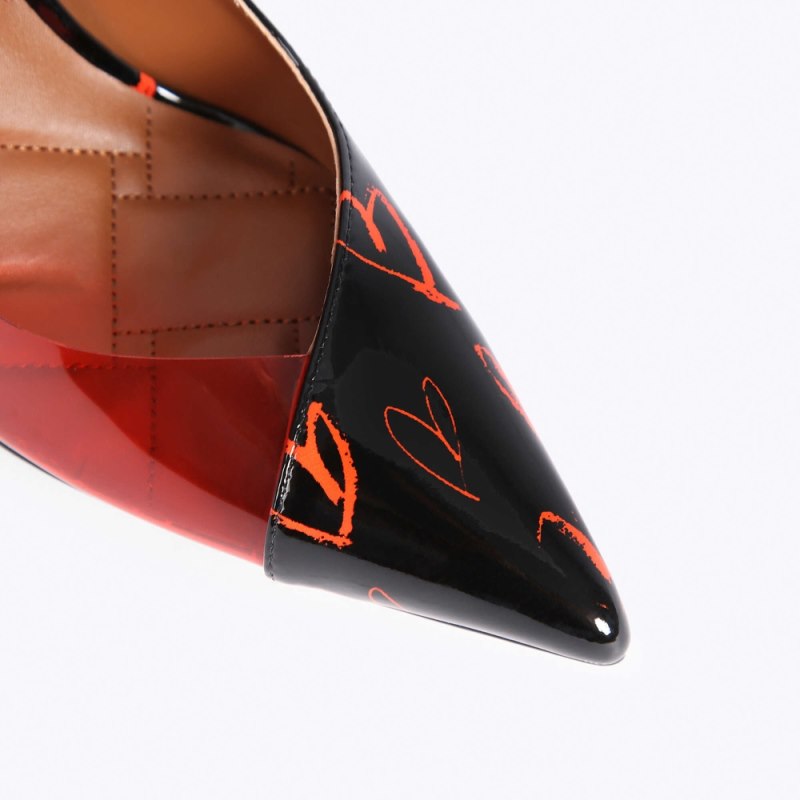 Kurt Geiger Women's Belgravia Vinyl Court - Black Red | Canada Outlet