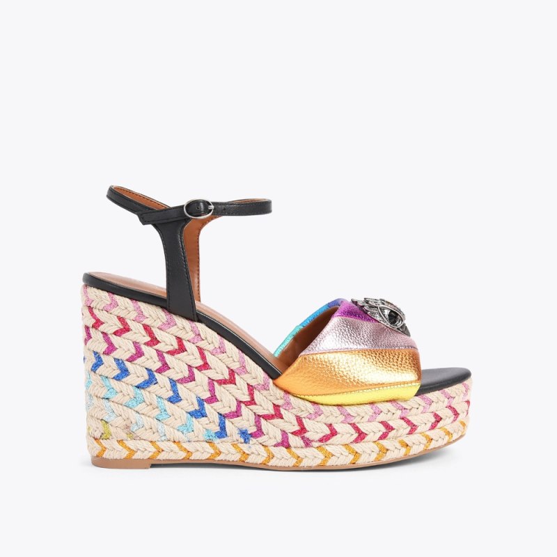 Kurt Geiger Women's Kensington Espadrille Heel - Black Combination | Canada Outlet