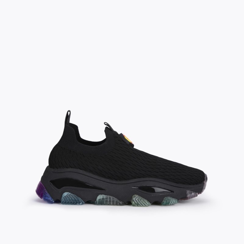 Kurt Geiger Women's Lettie Knit Sneaker - Black | Canada Outlet