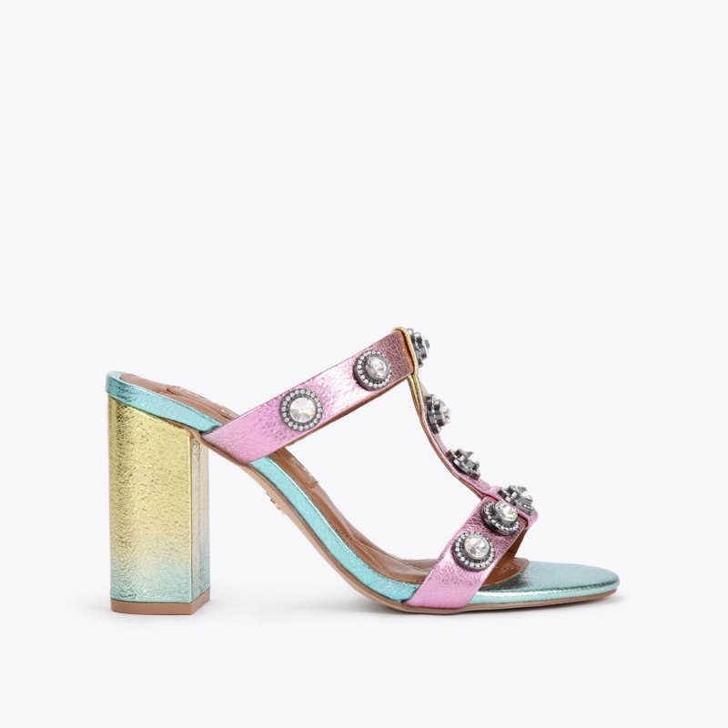 Kurt Geiger Women's Octavia Block Mule - Pink Combination | Canada Outlet