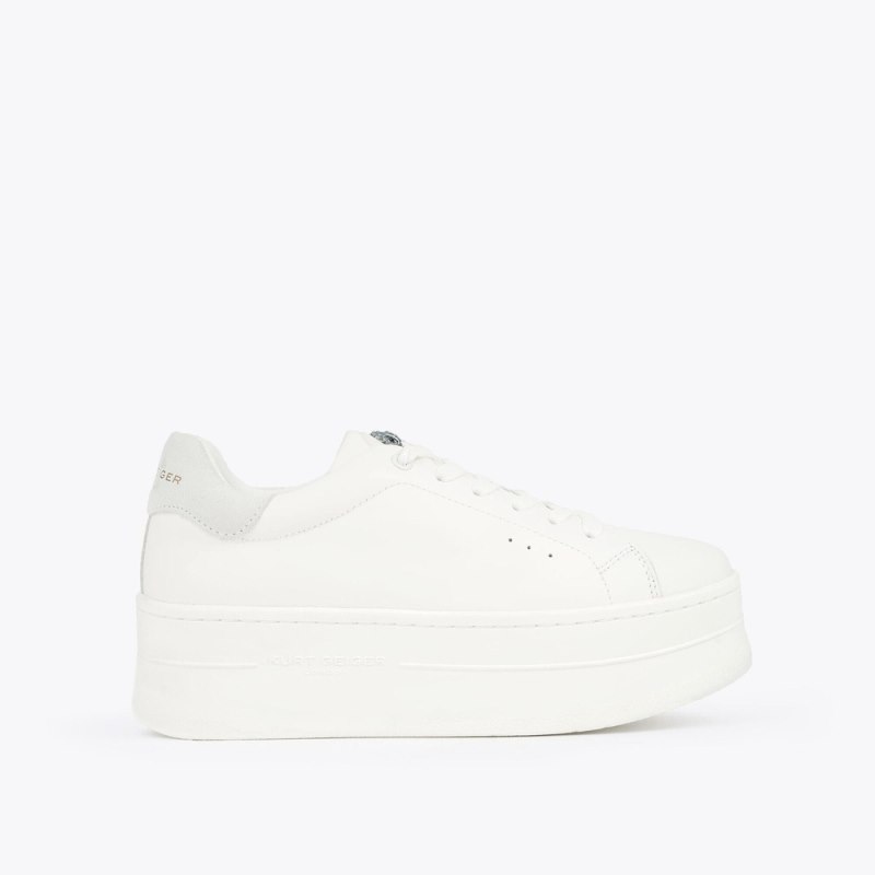 Kurt Geiger Women's Laney Pumped Sneaker - White | Canada Outlet