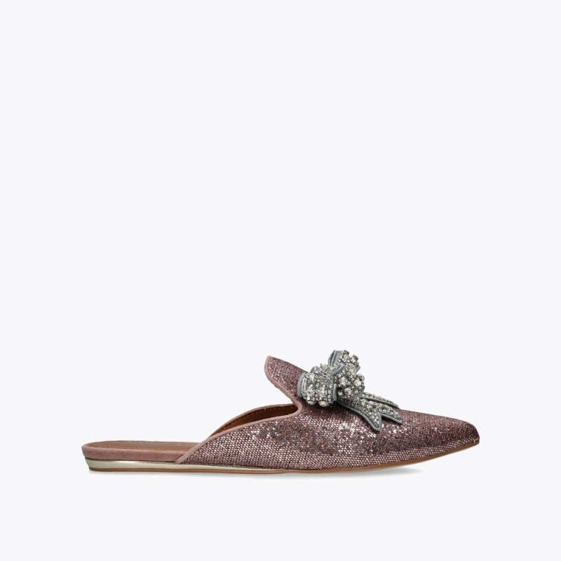 Kurt Geiger Women's Olive Bow Mule - Pale Pink | Canada Outlet