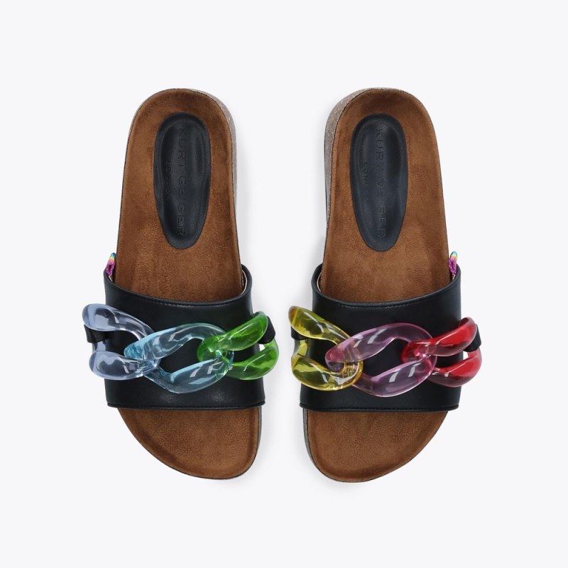 Kurt Geiger Women's Ozark Chain Slide - Black | Canada Outlet