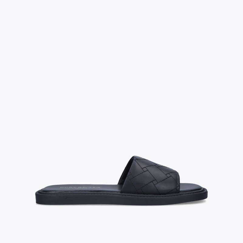 Kurt Geiger Mens Oscar Slide - Black Other | Canada Outlet