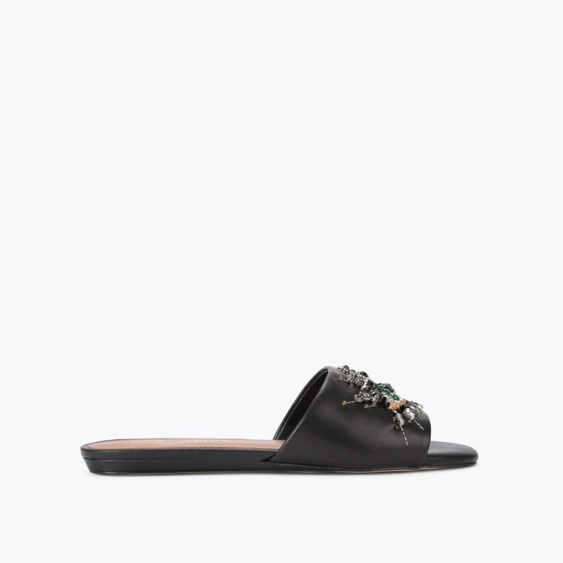 Kurt Geiger Women's Eye Flat Sandal - Black | Canada Outlet