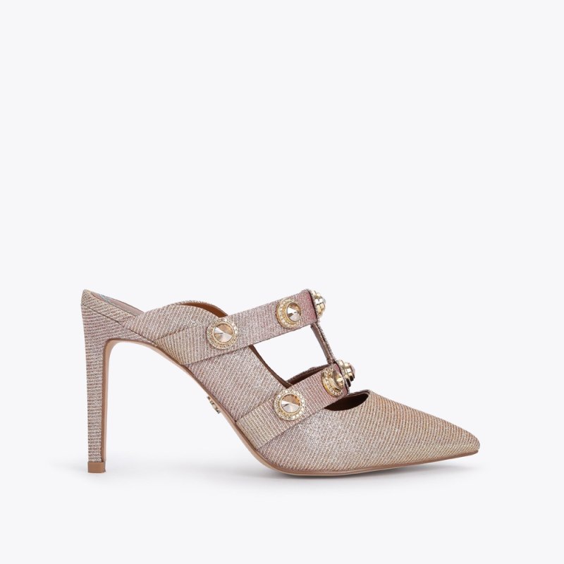 Kurt Geiger Women's Octavia Mule Heel - Gold | Canada Outlet