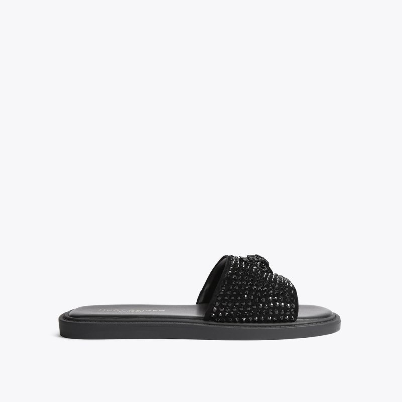Kurt Geiger Oscar Gem Slide - Black | Canada Outlet