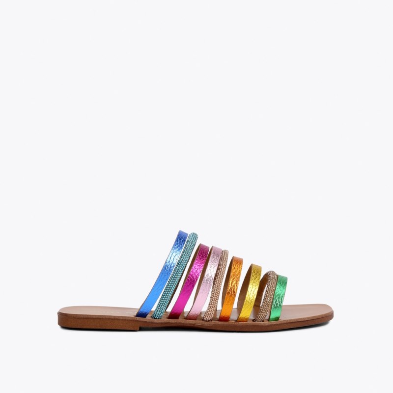 Kurt Geiger Women's Daisy Rainbow Sandal - Metal Combination | Canada Outlet