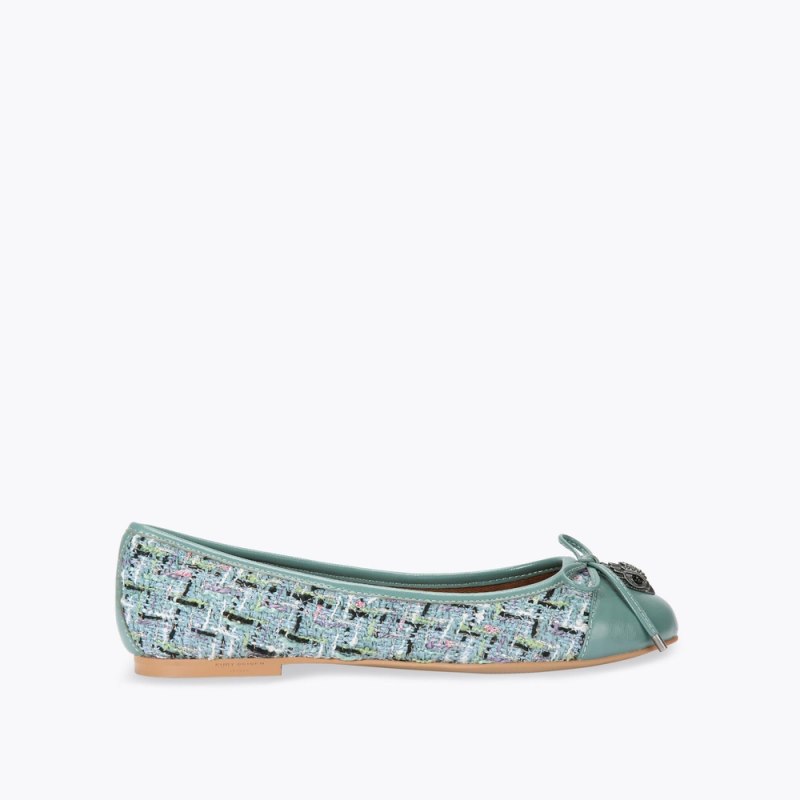 Kurt Geiger Women's Eagle Ballerina - Mid Blue | Canada Outlet