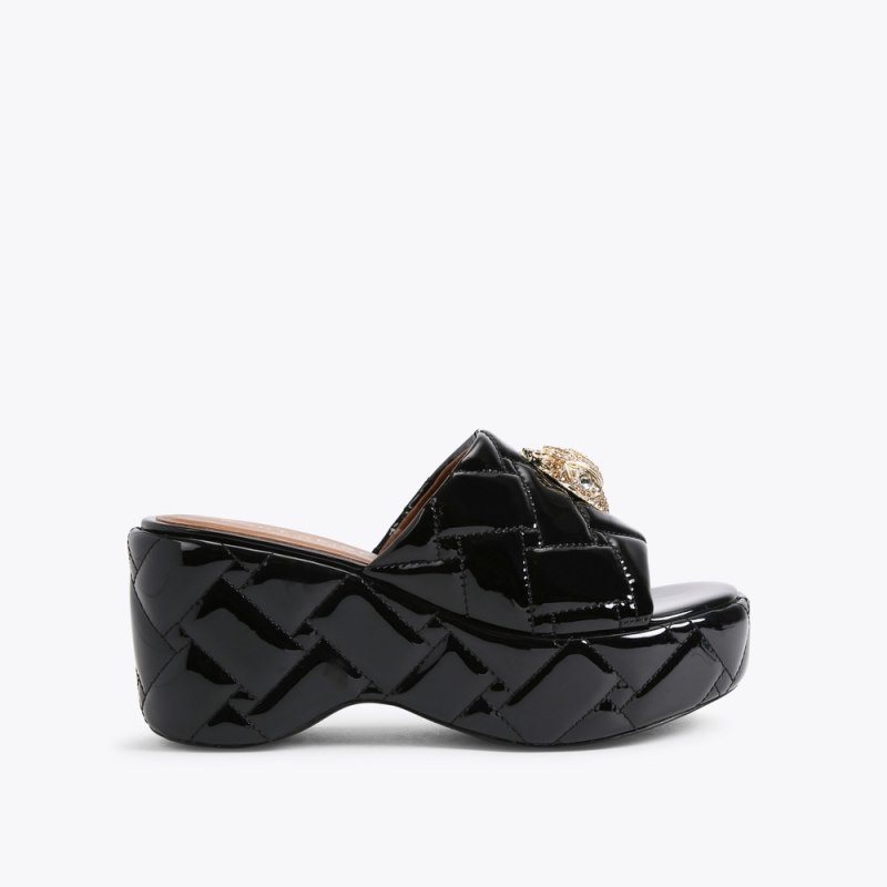Kurt Geiger Women's Kensington Wedge Mule - Black | Canada Outlet