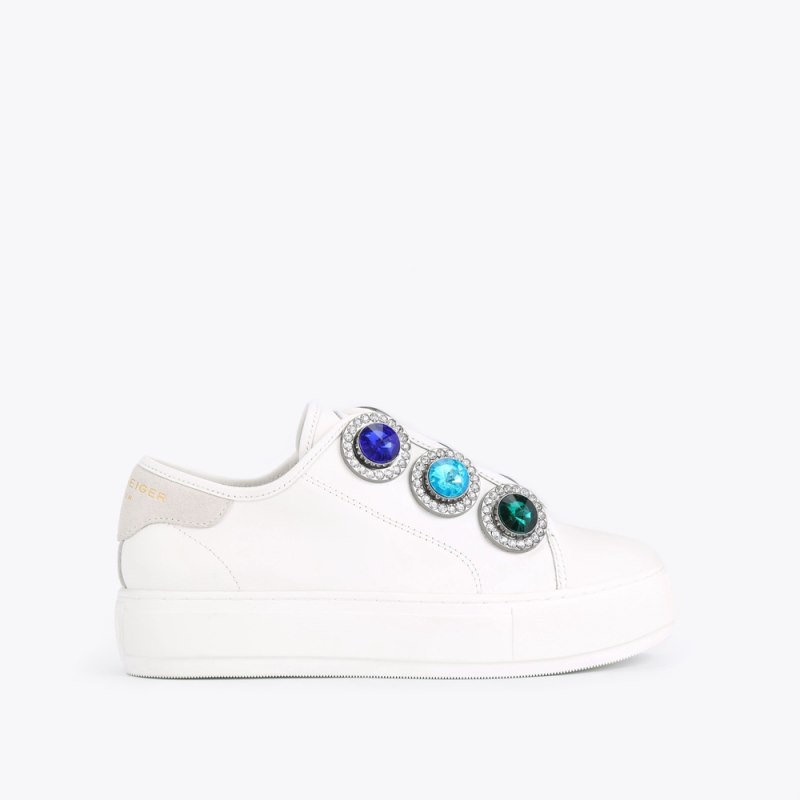Kurt Geiger Women's Laney Octavia Sneaker - White | Canada Outlet