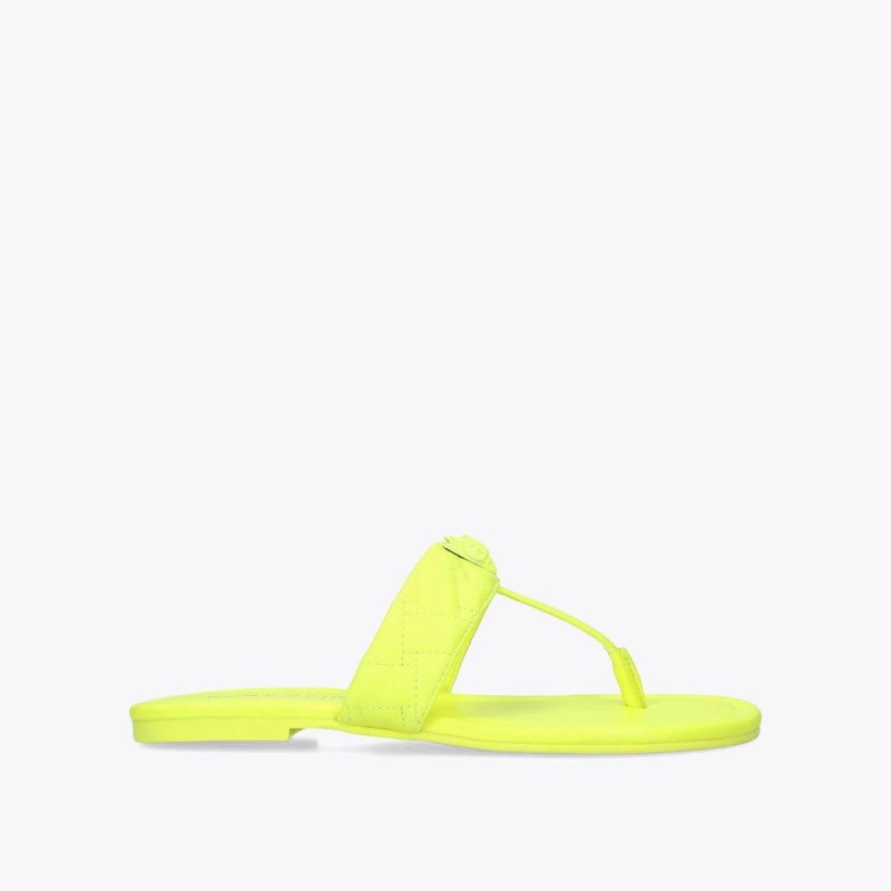 Kurt Geiger Women's Kensington T-bar Sandal - Yellow | Canada Outlet