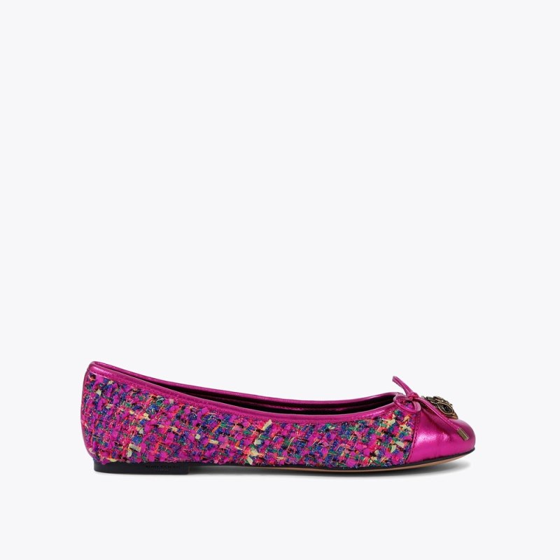 Kurt Geiger Women's Eagle Ballerina Flat - Pink Combination | Canada Outlet