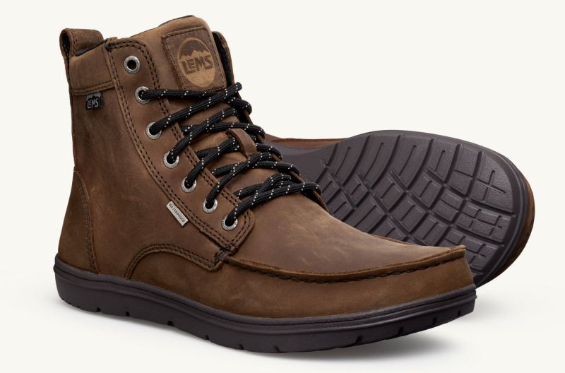 STYLISH OUTLET LEMS | MEN'S WATERPROOF BOULDER BOOT-Weathered Umber