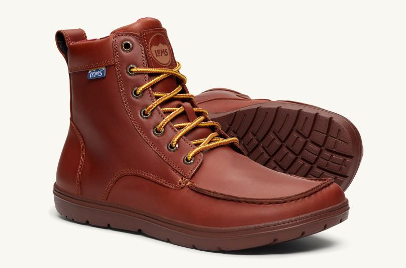 STYLISH OUTLET LEMS | MEN'S BOULDER BOOT LEATHER-Russet