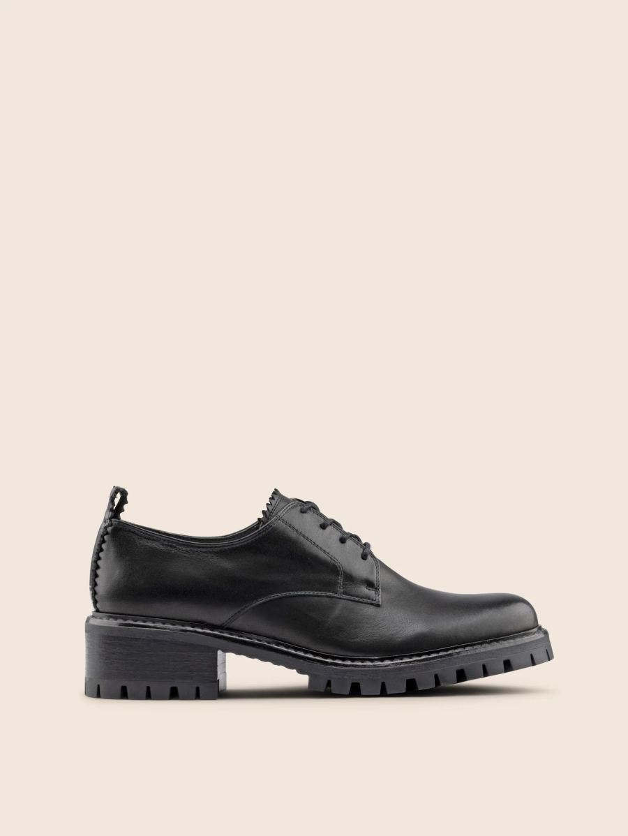 New Arrivals Maguire Women's Zava Black Leather Oxford Last Units