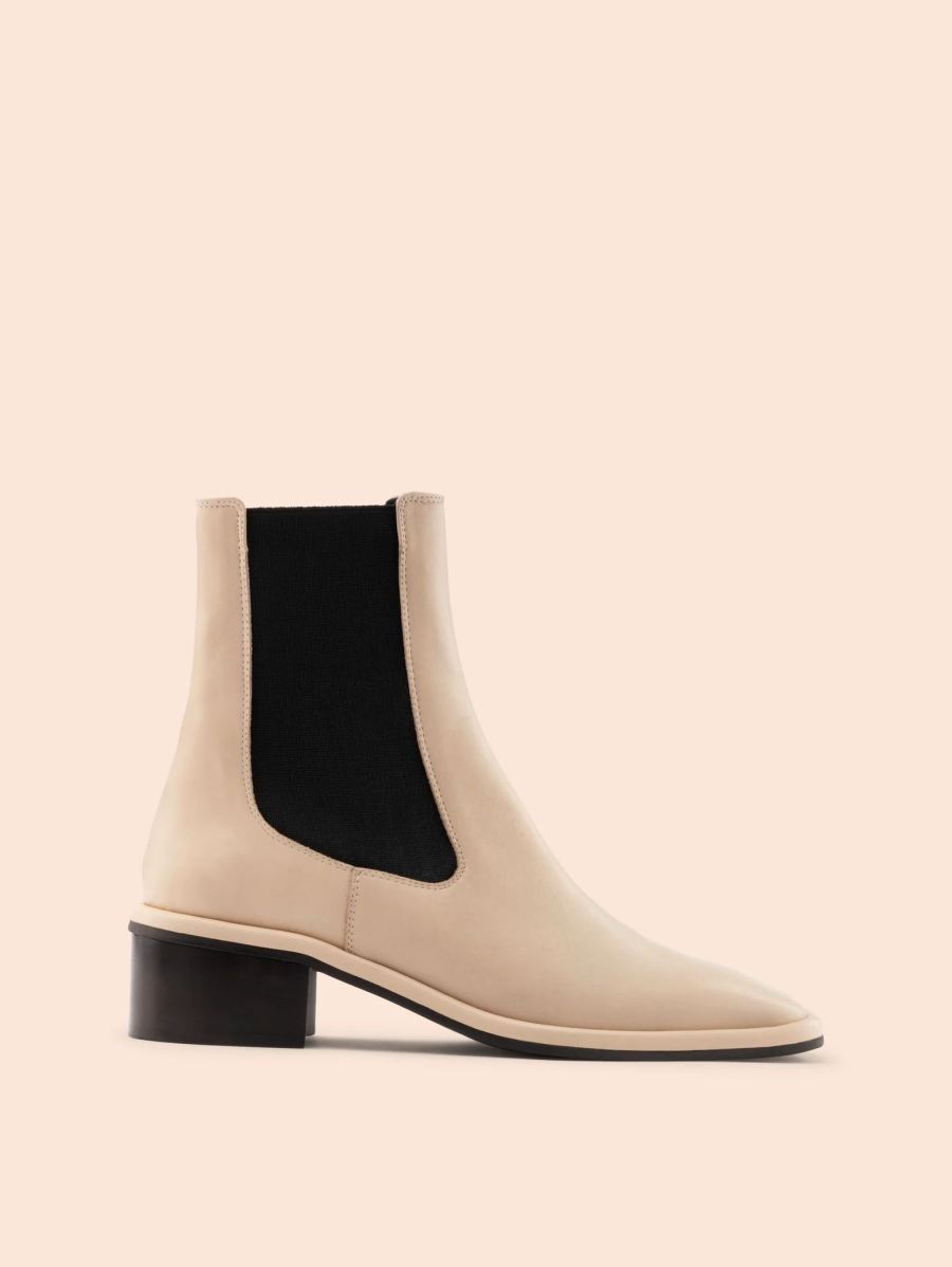 New Arrivals Maguire Women's Morella Beige Boot Heeled Chelsea Boot
