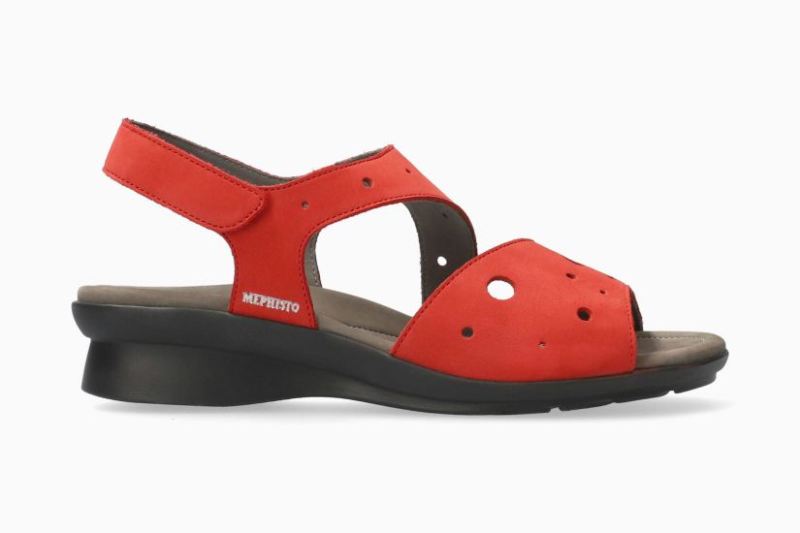 MEPHISTO WOMEN'S PHIBY PERF-SCARLET | STYLISH OUTLET