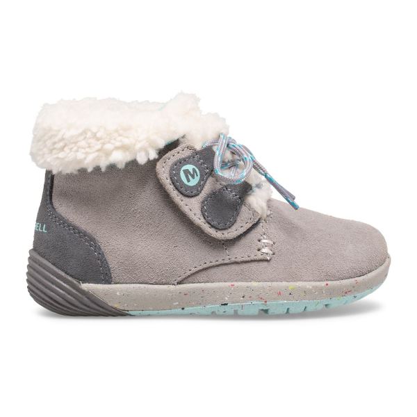 Merrell Canada Bare Steps® Cocoa Jr. Boot-Grey/Turquoise